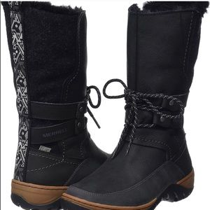 Merrelle Black Sylvia Waterproof Snow Boots